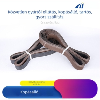 Mitsubishi csiszolóöv 3000x100 mm fémek polírozására, barna fúziós alumínium abrazív a textil hátoldalon, Tianyu csiszoló tekercs