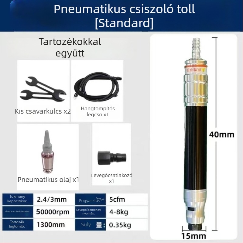 Pneumatikus csiszoló toll jade faragáshoz, mini nagy sebességű polírozó eszköz