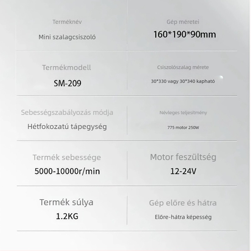 Mini elektromos szalagcsiszoló és csiszoló – asztali, otthoni, többfunkciós mikro-gép DIY