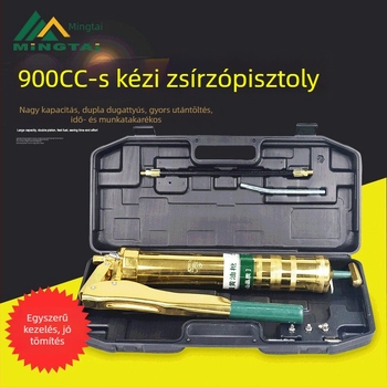 Mingtai Caterpillar nagynyomású zsírzópisztoly, 900cc, húzórúd típusú, kettős dugattyú, kézi kenőanyag adagoló