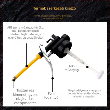 Kézi olajtartály hosszú nyakkal, átlátszó műanyag olajozó és fém permetező üveg