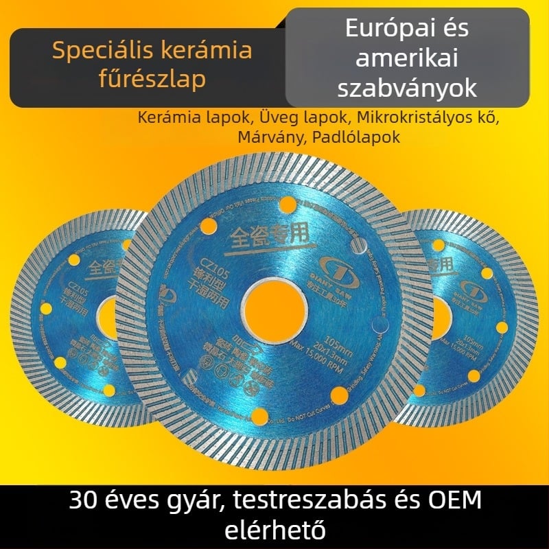 Kerámia csempe vágó korong – száraz és nedves vágáshoz, kettős használat, kerámia csempékhez, márványhoz és vitrifikált csempékhez
