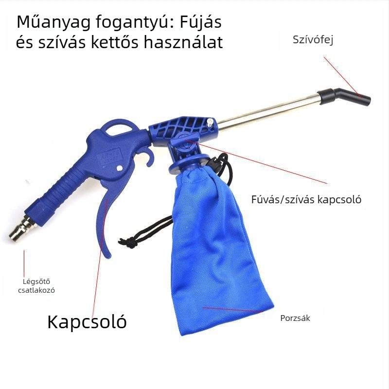 Ipari méretű kettős funkciójú pneumatikus por- és kifúvópisztoly