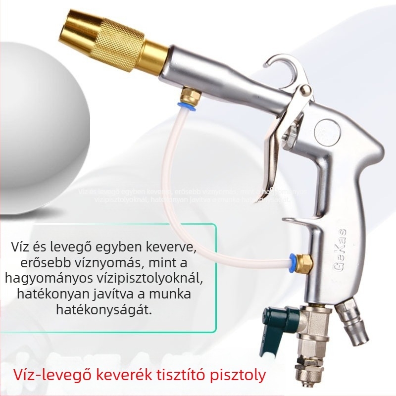Pneumatikus víz–levegő keverő pisztoly autómosáshoz, magasnyomású pisztoly