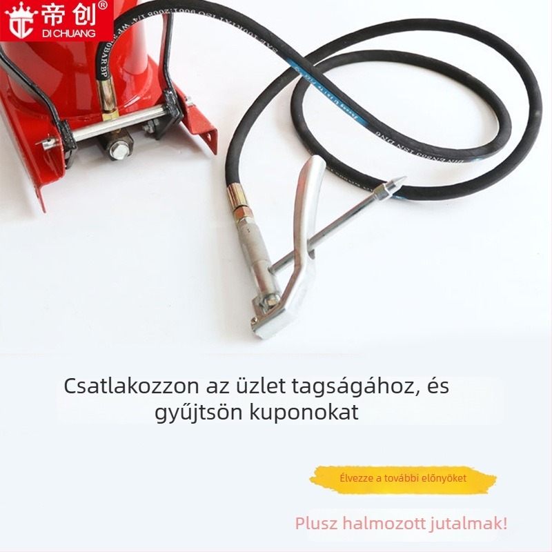 Di Chuang pedálos zsírpisztoly, magasnyomású 4L8L, fúvóka, tömlő és bőrkupa