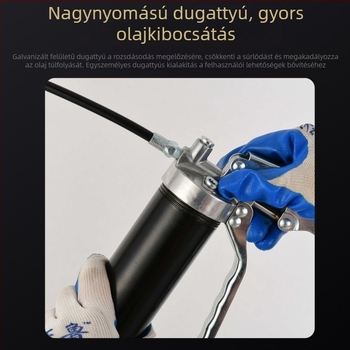 400 ml-es pisztoly-stílusú kézi vajinjektor, egykezes, ipari minőségű, mini