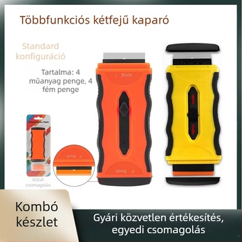 Teleszkópos, kétfunkciós kaparó képernyőkhöz és üveghez: buborékmentesítés, autófilmtől ragasztó eltávolítás és háztartási üveg tisztító kés