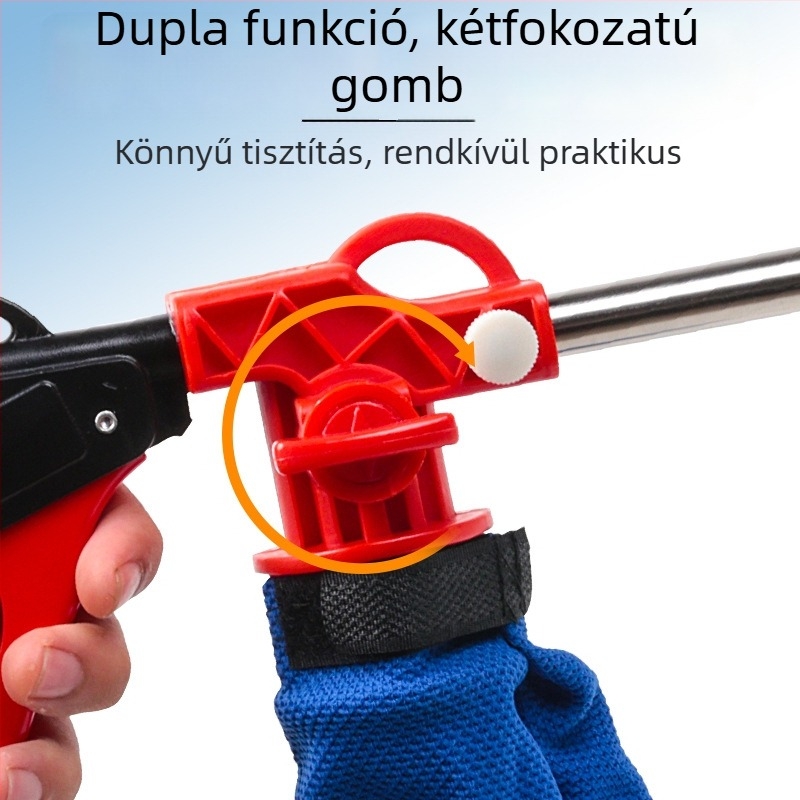 Varrógéphez integrált légfúvó és porszívó a por eltávolítására