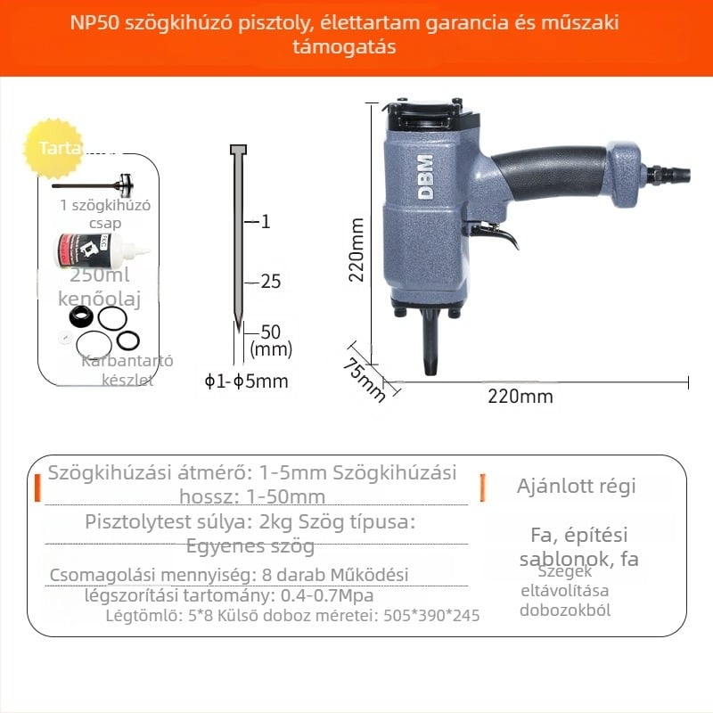 Meixin MEX BD70 pneumatikus szögkihúzó