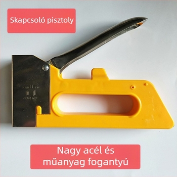 1008F Kézi szeg- és kapocspisztoly, nagy műanyag- és acél fogantyúval, fameipari felhasználásra