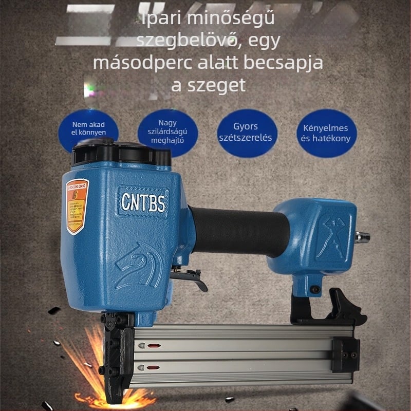 F30 pneumatikus szögbelövő, egyenes, 15–64 mm, 50 db kapacitás, faipari és díszítő feladatokhoz