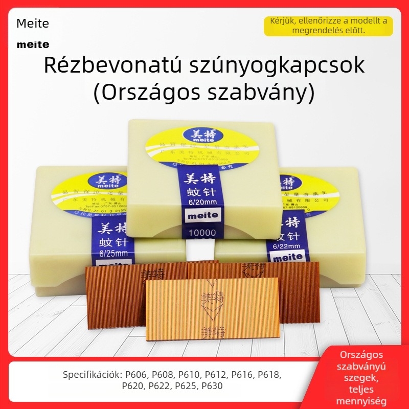 Meite Nemzeti Szabványú 25 mm pneumatikus szegek fához, rézbevonatú fej nélküli szegek