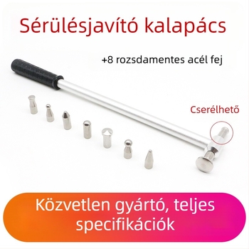 Rozsdamentes acélból készült autóhorpadás-javító kalapács, lemezmegmunkáláshoz