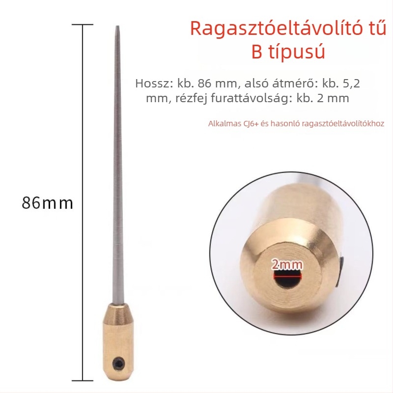 OCA ragasztó eltávolító eszköz – durva acéltűk, kúpos acéltűk, 9 cm hosszú, különböző hosszúságú és vastagságú tűk a ragasztó gördítéséhez