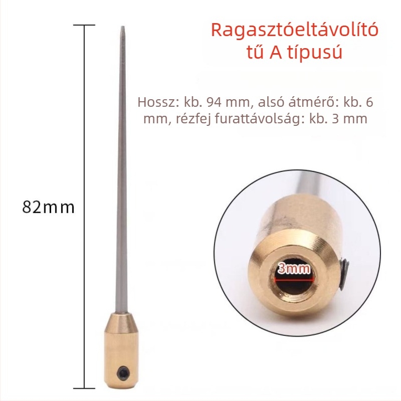 OCA ragasztó eltávolító eszköz – durva acéltűk, kúpos acéltűk, 9 cm hosszú, különböző hosszúságú és vastagságú tűk a ragasztó gördítéséhez