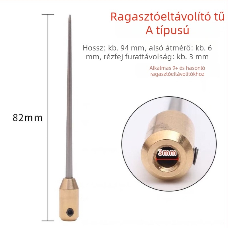 OCA ragasztó eltávolító eszköz – durva acéltűk, kúpos acéltűk, 9 cm hosszú, különböző hosszúságú és vastagságú tűk a ragasztó gördítéséhez