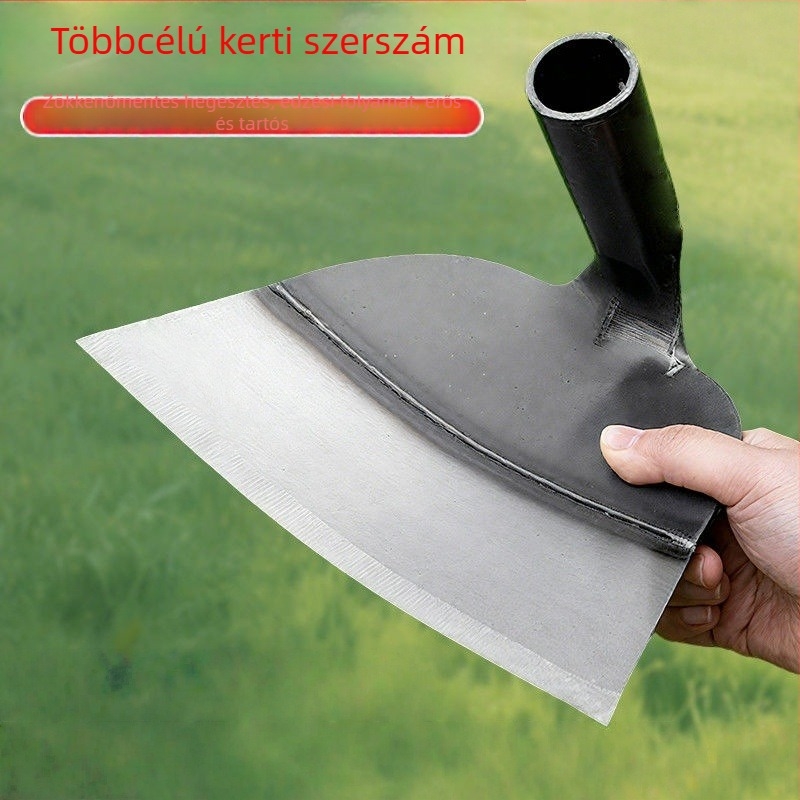 Fűrészpengéjű acél kapa, hagyományosan kovácsolt kerti kapa, többfunkciós gyomirtó eszköz, kettős felhasználás ásáshoz és gyomláláshoz