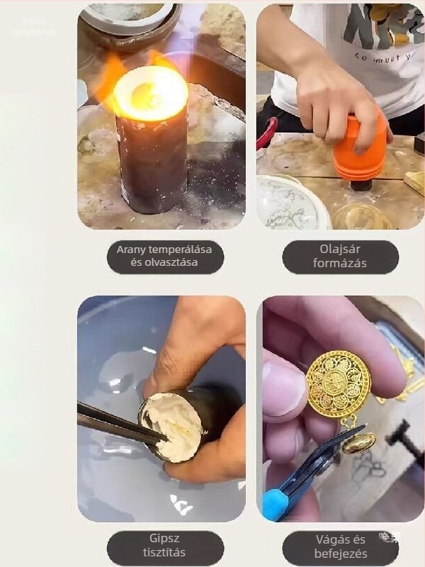 Gipszöntő forma gyűrűk készítéséhez, kalapácsos textúrával