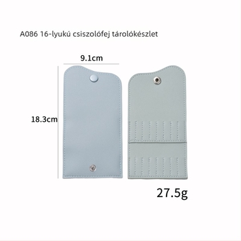 Vastag bőrből készült manikűr polírozófej tároló táska