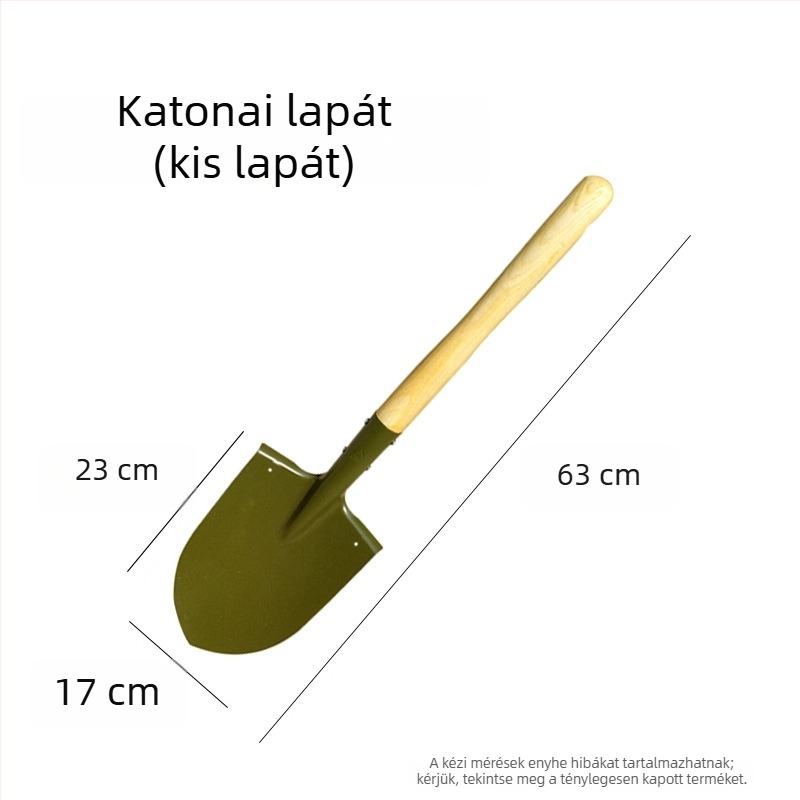 Zöld színű mérnöklapát ásóval tűzoltáshoz és árvízvédelmi mentéshez