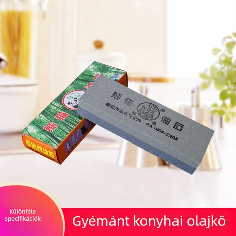 Panda kétoldalas olajos élező kő, természetes kő háztartási szakácsoknak