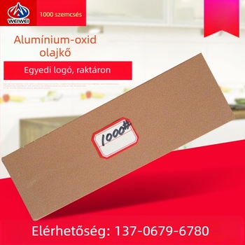 Alumínium élező kő, 1000-es szemcsés, olajos kő konyhai késekhez