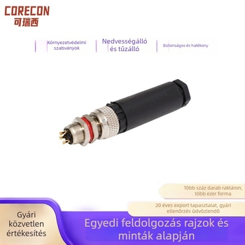 Cerisi M12 vízálló csatlakozó repülés, orvosi és katonai kábelezéshez — férfi és női dugasz, házban