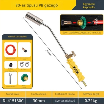 Otthoni használatra szánt bután-gázos lángolópisztoly, hegesztésre, magas hőmérsékletű olvasztáshoz