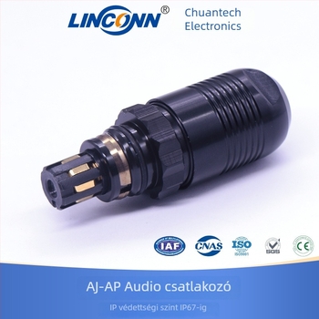 AP-107 Körkörös walkie-talkie csatlakozó, repülőcsatlakozó, férfi, rugós klipszel
