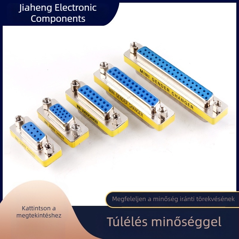 DB9 és HD-15/DB-15/DB-25/DB-37 közötti férfi–női adapter