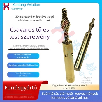 Twist Pin Assembly J30J négyszögletes csatlakozóhoz, aranyozott crimp pin-ek 1,27