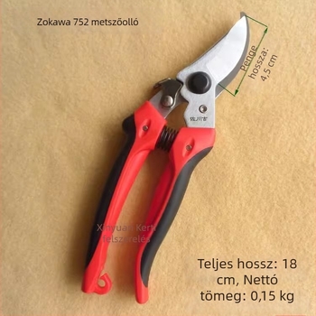 Sagawa Ji 752 782 762 metszőolló gyümölcsfákhoz, levelek és rügyek metszésére, kertészeti olló