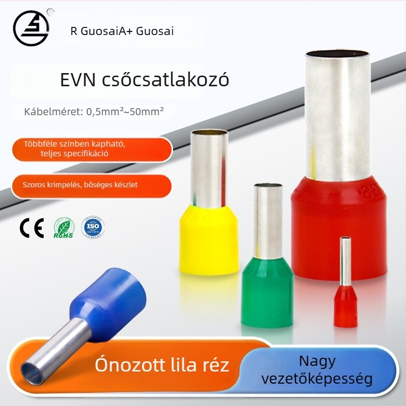 EVN0508 Nylon szigetelt tűterminál, cső alakú előszigetelt típus