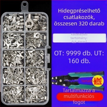 Hidegpréselt üres OT/UT terminálok, rézcsúcs terminálok, 320 db