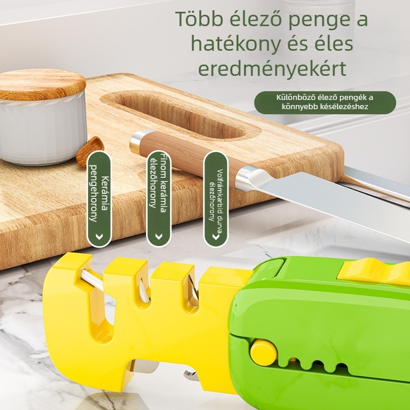 Új mini összecsukható késélező otthoni használatra – gyors köszörűkő késekre és ollókhoz