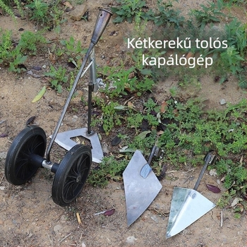 Három az egyben motoros kerti kapa kettős kerékkel: gyomirtás, talaj lazítása, árokásás és terület tisztítása