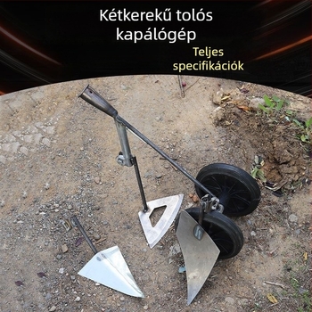 Három az egyben motoros kerti kapa kettős kerékkel: gyomirtás, talaj lazítása, árokásás és terület tisztítása