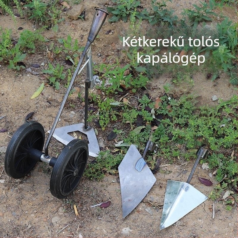 Három az egyben motoros kerti kapa kettős kerékkel: gyomirtás, talaj lazítása, árokásás és terület tisztítása