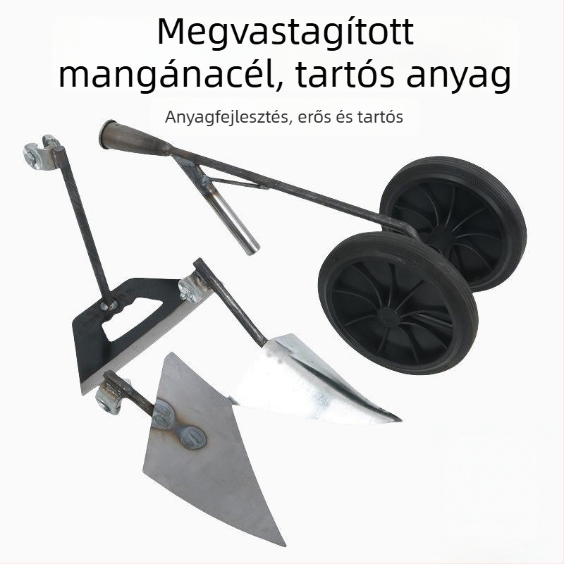 Három az egyben motoros kerti kapa kettős kerékkel: gyomirtás, talaj lazítása, árokásás és terület tisztítása