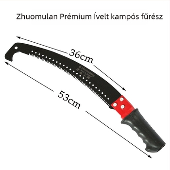 Ívelt kampófűrész gyümölcsfák metszésére, kertben és kültéren
