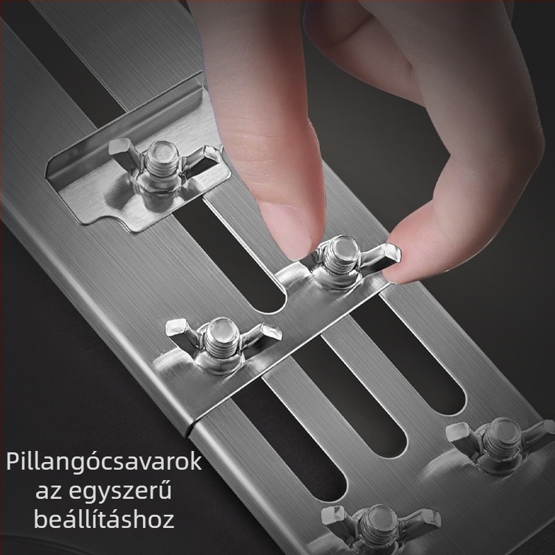 Háztartási konyhai késélező kő tartója, állítható és kinyitható élező állvány a mosogató mellé