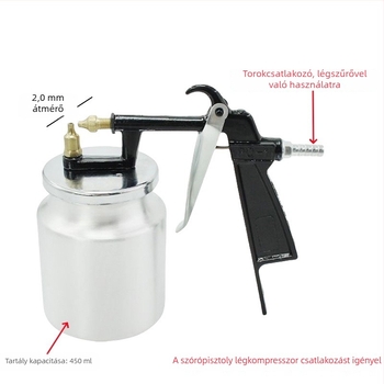 PQ-1 pneumatikus spraypisztoly autókhoz és bútorokhoz