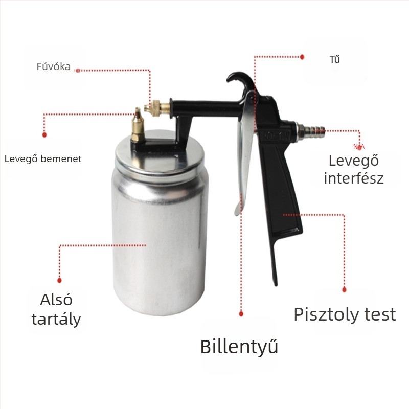 PQ-1 pneumatikus spraypisztoly autókhoz és bútorokhoz