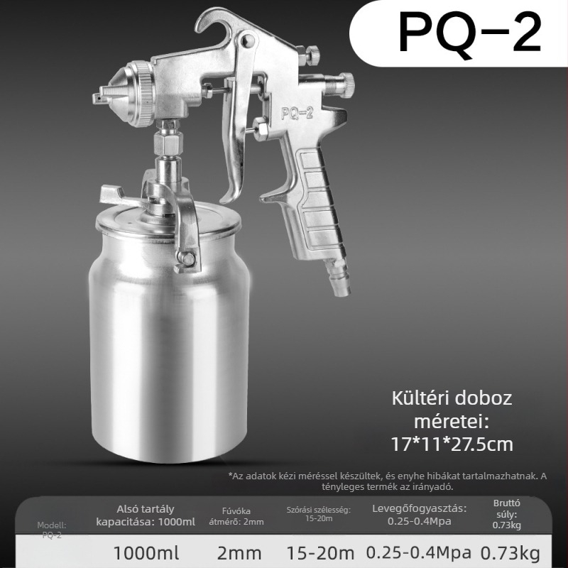 F75/PQ-2 pneumatikus festékszóró pisztoly bútorok és autófestéshez, magas atomizáció