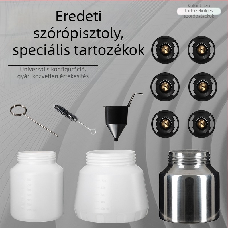 Elektronikus festékszóró pisztoly rézmagos fúvóka kiegészítőkkel: fúvóka, szívócső, permetező fej, nagy atomizációs permetezés