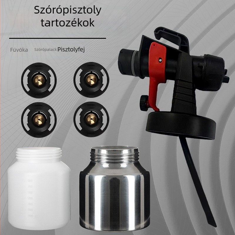 Elektronikus festékszóró pisztoly rézmagos fúvóka kiegészítőkkel: fúvóka, szívócső, permetező fej, nagy atomizációs permetezés