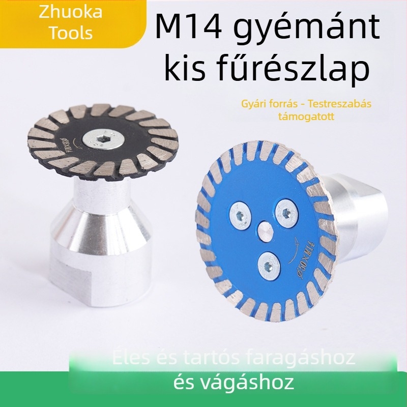 M14-es flangos körkivágó korong gránit, márvány és csempe számára — száraz vágás, faragás, gravírozás és polírozás, kis vágókorong