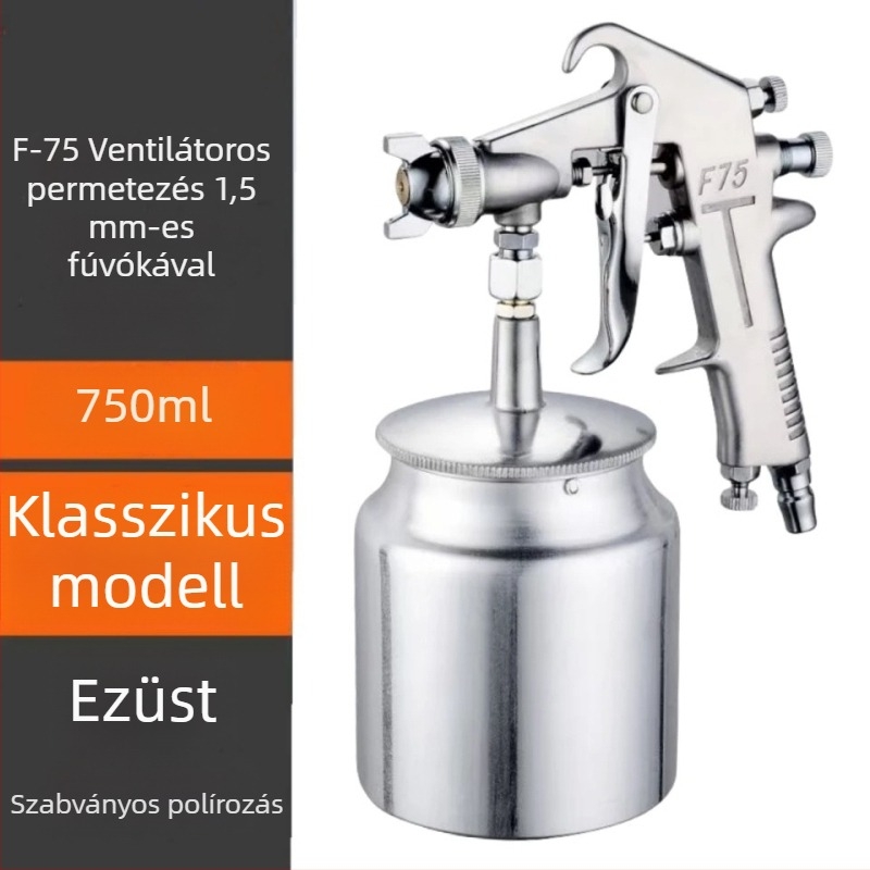F75 festékszóró, alsó adagolóval, pneumatikus eszköz háztartási és autóhasználatra, magas atomizáció
