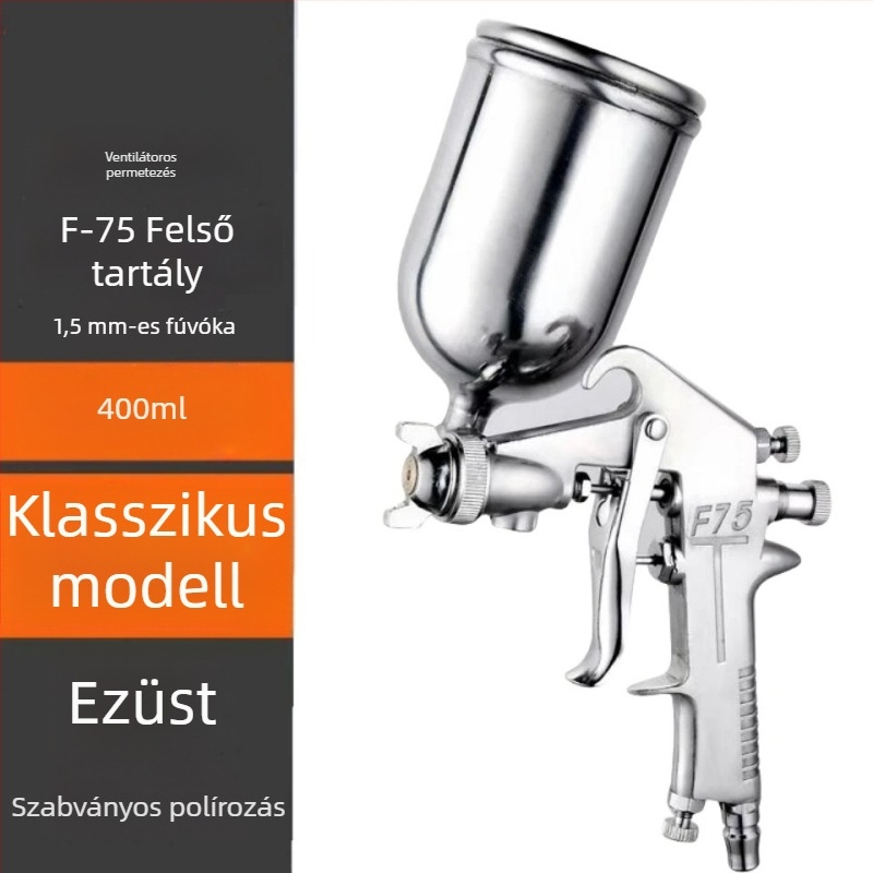 F75 festékszóró, alsó adagolóval, pneumatikus eszköz háztartási és autóhasználatra, magas atomizáció
