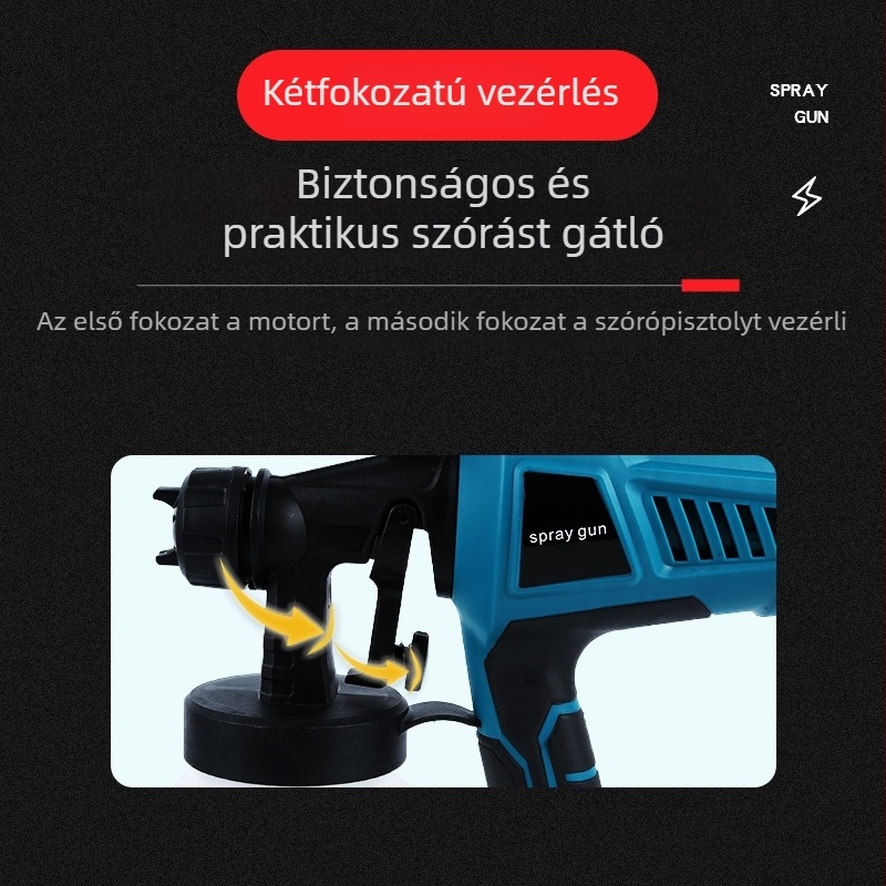 Ipari minőségű kézi elektromos spraypisztoly latex- és vízbázisú festékhez